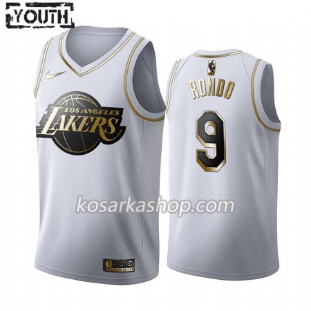 Dres Los Angeles Lakers Rajon Rondo 9 Nike 2019-20 Bijela Golden Edition Swingman - Dječji
